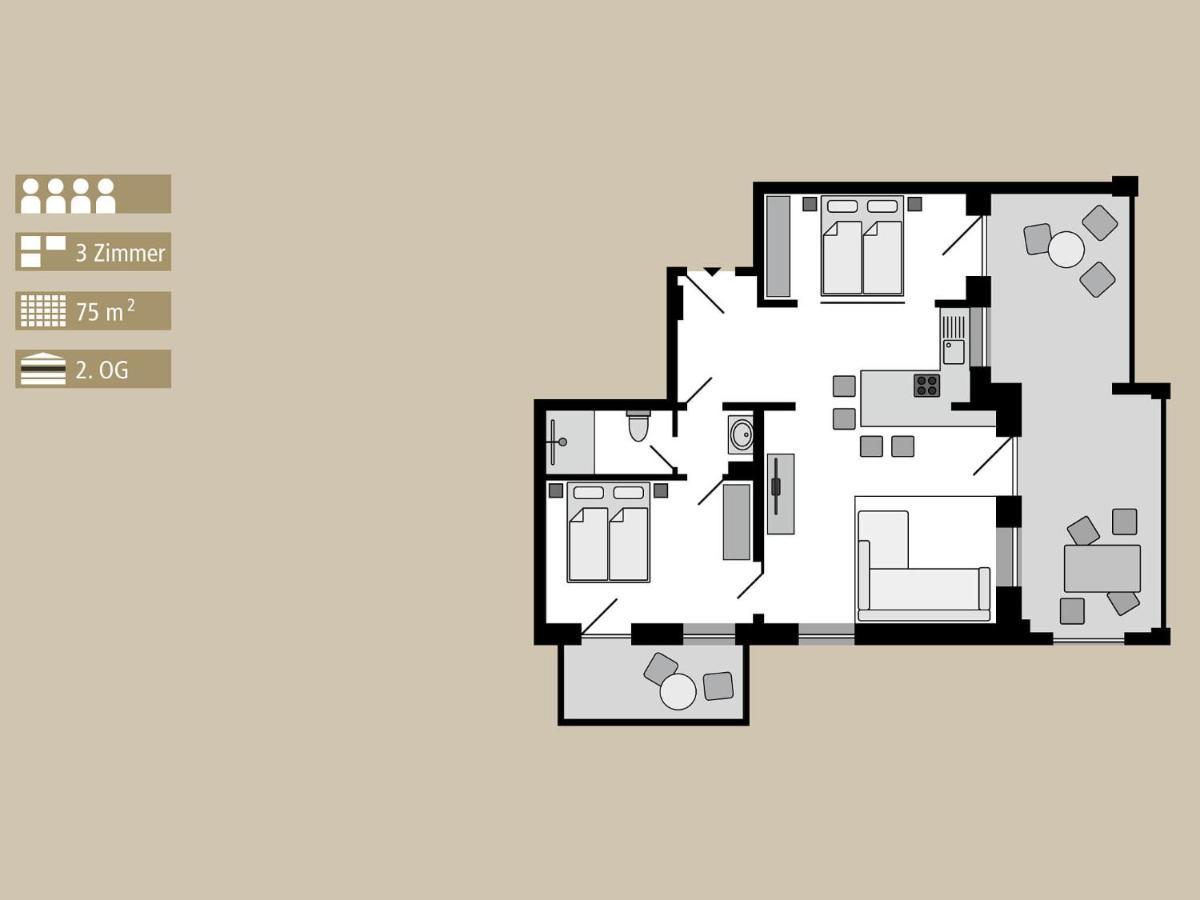 Strandvillen - Mit Meerblick, 2 Schlafzimmern Und Balkon Sv-008 Apartment